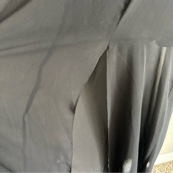 Express Black Chiffon Corset Maxi Dress Sz Small Whimsical Romantic Elegance - Picture 10 of 14